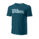 Pánske tričko Wilson  Script Eco Cotton Tee-Slimfit Blue Coral