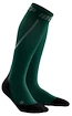 Pánske zimné kompresné ponožky CEP zeleno-čierne