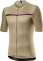 Pánsky cyklistický dres Castelli  Unlimited Jersey Dark Sand/Bordeaux