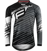 Pánsky dres s dlhým rukávom Force MTB Downhill čierno-bielo-šedý
