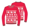 Pánsky sveter CCM Holiday HOLIDAY UGLY SWEATER Red