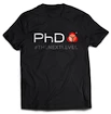PhD tričko čiernej
