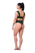Plavky Nebbia  High-waist retro bikini - spodní díl 555 dark green