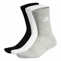 Ponožky adidas  Cushioned Crew Socks 3 Pairs Grey/White/Black
