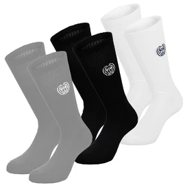 Ponožky BIDI BADU Bold Bro II Crew Printed Move Socks 3 Pack Grey, Black, White