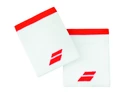 Potítka Babolat  Logo Jumbo Wristband White/Red (2 Pack)