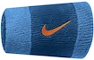 Potítka Nike  Swoosh Doublewide Wristbands Marina Blue (2 ks)