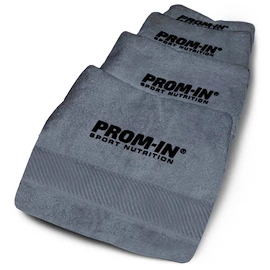 Prom-IN froté ručník šedý s černou výšivkou