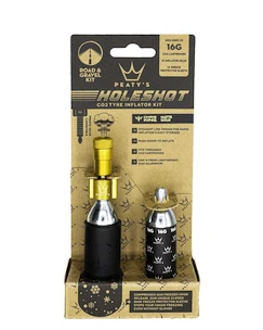 Sada CO2 hlavice a bombičiek PEATY'S  Road & gravel (16g) - gold (ppr-hti-rag-gld-12)