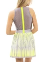 Šaty Lucky in Love  Pleat Wave Dress Neon Yellow