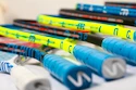 Squashová raketa Salming  Fusione Powerlite Racket Blue/Yellow