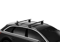 Strešný nosič Thule s hliníkovou EVO tyčou čierny Audi A4 Avant 5-dr Estate s integrovanými strešnými lyžinami 08-15