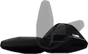 Strešný nosič Thule s hliníkovou EVO tyčou čierny Chrysler Grand Voyager 5-dr MPV so strešnými lyžinami (hagusy) 08-21