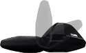 Strešný nosič Thule s hliníkovou EVO tyčou čierny Citroën C5 Aircross 5-dr SUV so strešnými lyžinami (hagusy) 19+