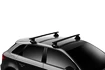 Strešný nosič Thule s hliníkovou EVO tyčou čierny Seat Ibiza 5-dr Hatchback s holou strechou 17+