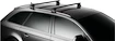 Strešný nosič Thule s hliníkovou tyčou čierny Chevrolet Tracker 5-dr SUV s holou strechou 99-04