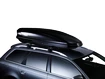 Strešný nosič Thule s hliníkovou tyčou čierny Kia Sportage 5-dr SUV so strešnými lyžinami (hagusy) 00-03