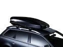 Strešný nosič Thule s hliníkovou tyčou čierny Mercedes Benz C-Klasse 5-dr Estate so strešnými lyžinami (hagusy) 07-14