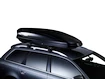 Strešný nosič Thule s hliníkovou tyčou čierny Peugeot 1007 5-dr Hatchback so strešnými lyžinami (hagusy) 05-09
