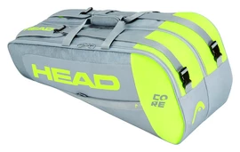 Taška na rakety Head Core Combi 6R Grey/Neon Yellow