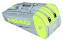 Taška na rakety Head  Core Supercombi 9R Grey/Neon Yellow