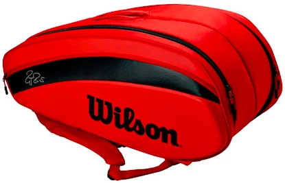 Taška na rakety Wilson  Federer DNA 12 Pack Red 2020