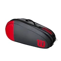 Taška na rakety Wilson  Team 6 Pack Red/Grey