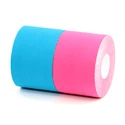 Tejpovacia páska BronVit Sport kinesiology tape balení 2 x 6m – classic –  modrá + růžová