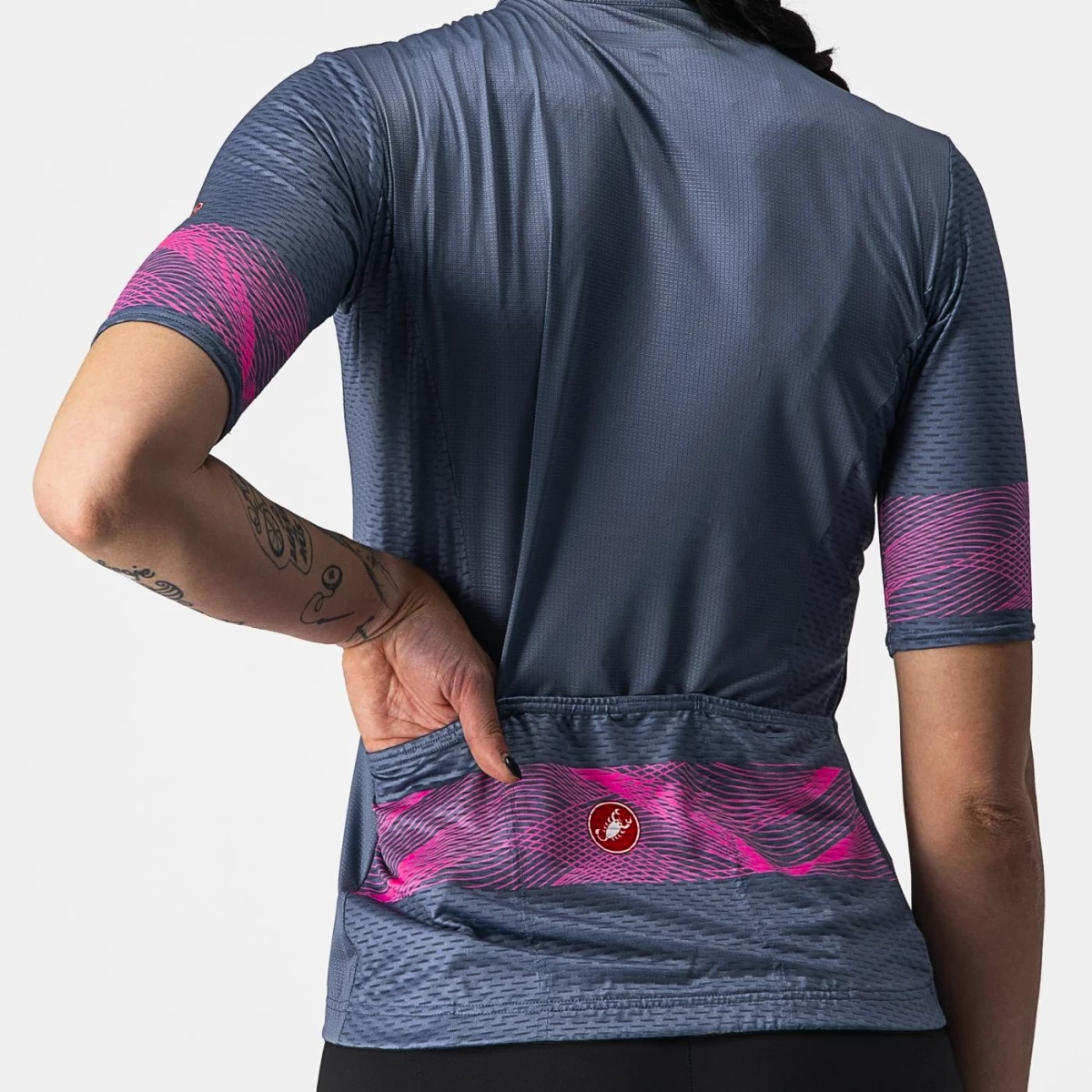 Castelli Fenice Light Steel Blue/Pink Fluo