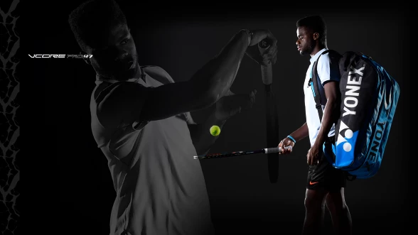 Tenisové rakety Yonex Vcore Pro s Frances Tiafoe