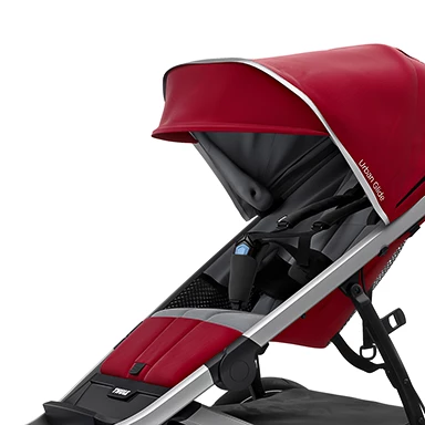 Kočík Thule Urban Glide 2 disponuje päťbodovými popruhmi pre bezpečnú jazdu