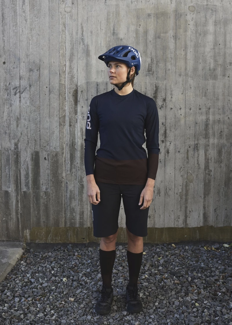 POC MTB Pure LS Turmaline Navy/Axinite Brown