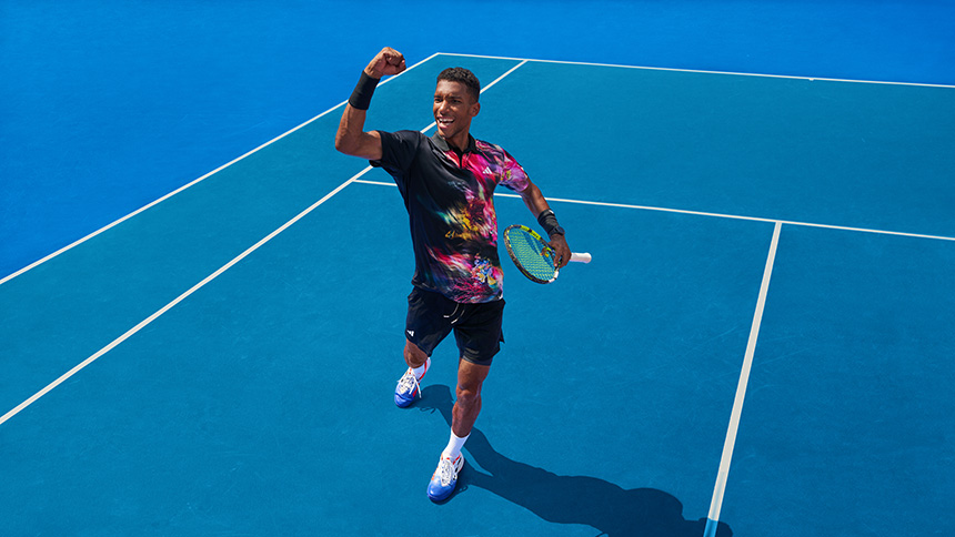 Félix Auger-Aliassime v tenisovom oblečení adidas Melbourne 2023