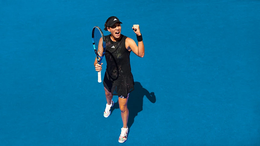 Garbine Muguruza v tenisovom oblečení adidas Melbourne 2023