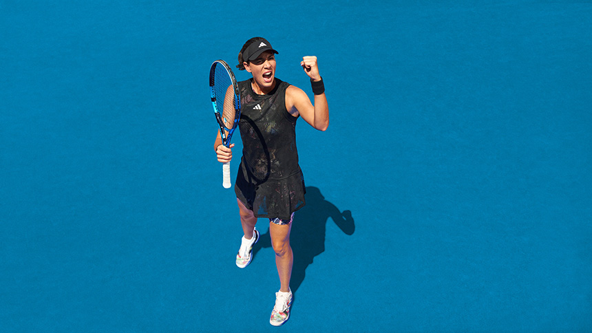 Garbine Muguruza v tenisovom oblečení adidas Melbourne 2023