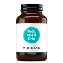 Viridian  Folic Acid with DHA (Kyselina listová a DHA) 90 kapslí