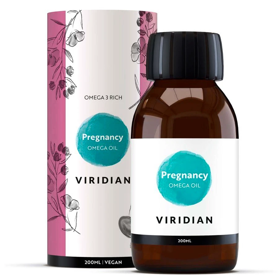 Viridian  Pregnancy Omega Oil (Směs olejů pro těhotné poskytující omega 3, 6 a 9) 200&nbsp;ml