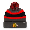 Zimná čiapka 47 Brand Breakaway Cuff Knit NHL Chicago Blackhawks sivá