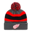 Zimná čiapka 47 Brand Breakaway Cuff Knit NHL Detroit Red Wings sivá