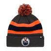 Zimná čiapka 47 Brand Breakaway Cuff Knit NHL Edmonton Oilers sivá