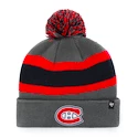 Zimná čiapka 47 Brand Breakaway Cuff Knit NHL Montreal Canadiens sivá
