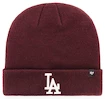 Zimná čiapka 47 Brand Raised Cuff Knit MLB Los Angeles Dodgers Maroon