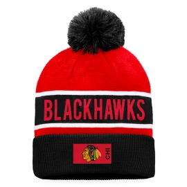 Zimná čiapka Fanatics Authentic Pro Game & Train Cuffed Pom Knit Chicago Blackhawks