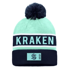 Zimná čiapka Fanatics Authentic Pro Game & Train Cuffed Pom Knit Seattle Kraken