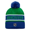 Zimná čiapka Fanatics  Authentic Pro Game & Train Cuffed Pom Knit Vancouver Canucks