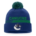 Zimná čiapka Fanatics Authentic Pro Locker Room Cuffed Pom Knit NHL Vancouver Canucks