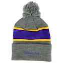 Zimná čiapka Mitchell & Ness Team Tone Knit NBA LA Lakers Grey/Purple