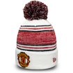 Zimná čiapka New Era Bobble Cuff Manchester United FC White